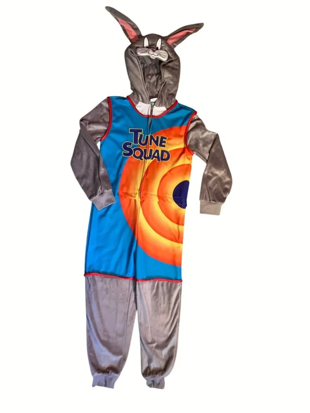 Space Jam: A New Legacy Bugs Bunny Costume Hoodie Pajamas With Tune Squad Logo S